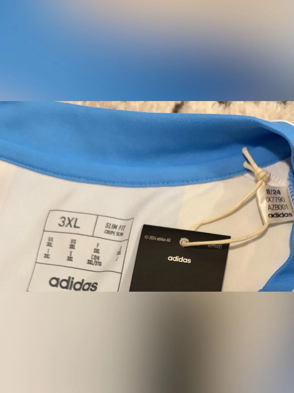 Adidas Authentic Argentina 2024 Team IX7790 Messi #10 Jersey Men’s Sz: 3XL